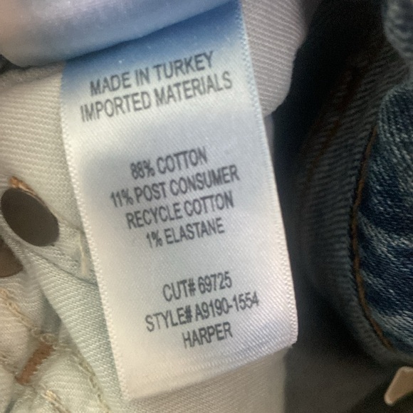 AGOLDE Harper Crop Jean Mid Rise Relaxed Straight Moor Sz 26 NEW Tuckernuck - Picture 5 of 5